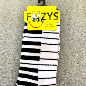 Foozys Socks- 1 pair, Item# 81, Piano Keys